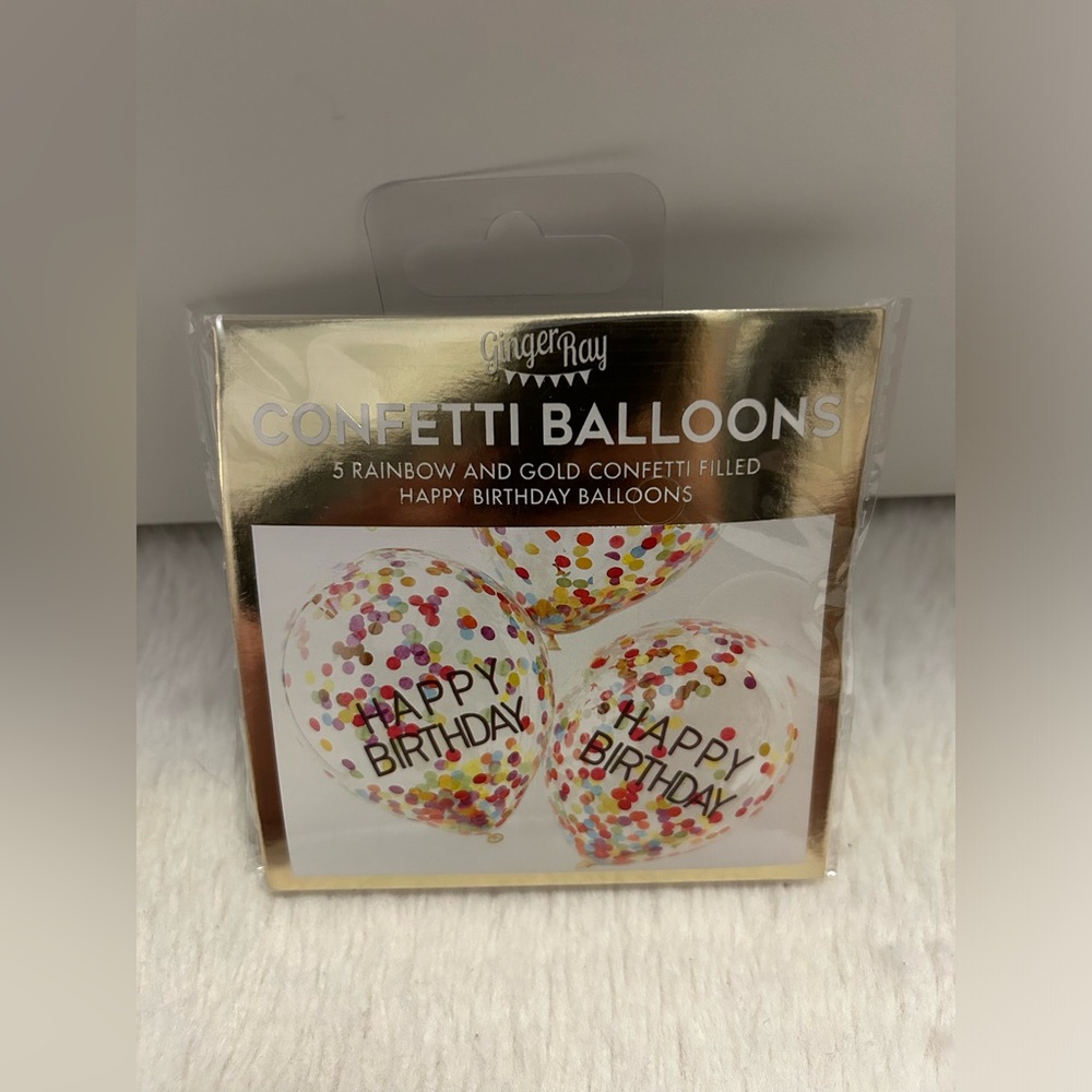 Confetti filled birthday balloons